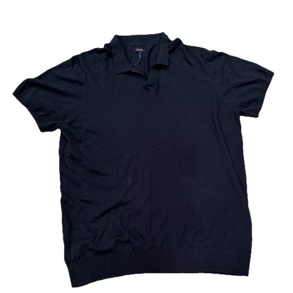 GOODMAN BRAND men Navy Polo short sleeve luxury designer chic old money XXL MT9
